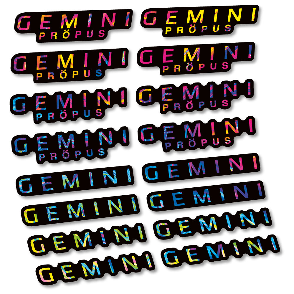 Decal Gemini Propus, handlebar, Sticker Vinyl