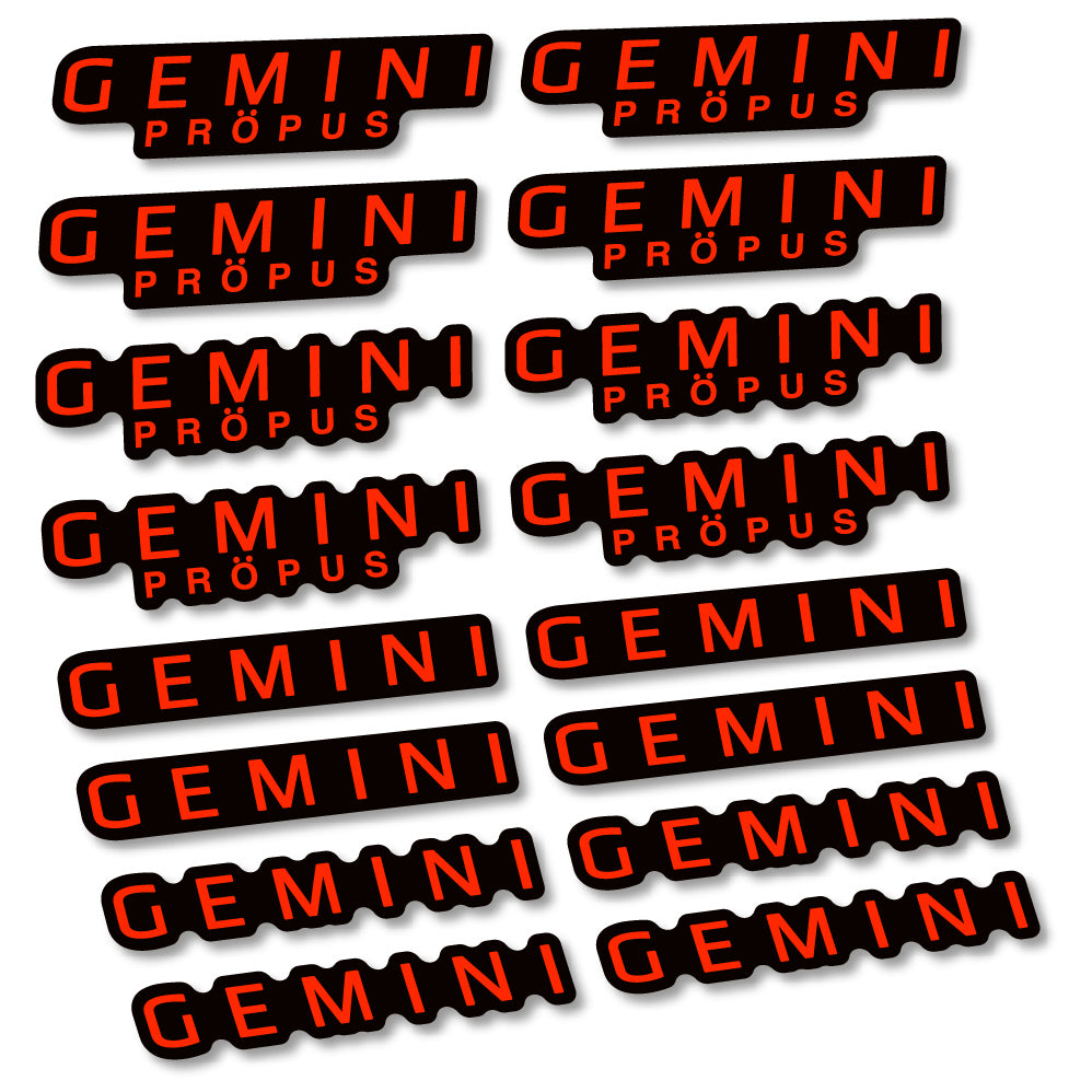 Decal Gemini Propus, handlebar, Sticker Vinyl