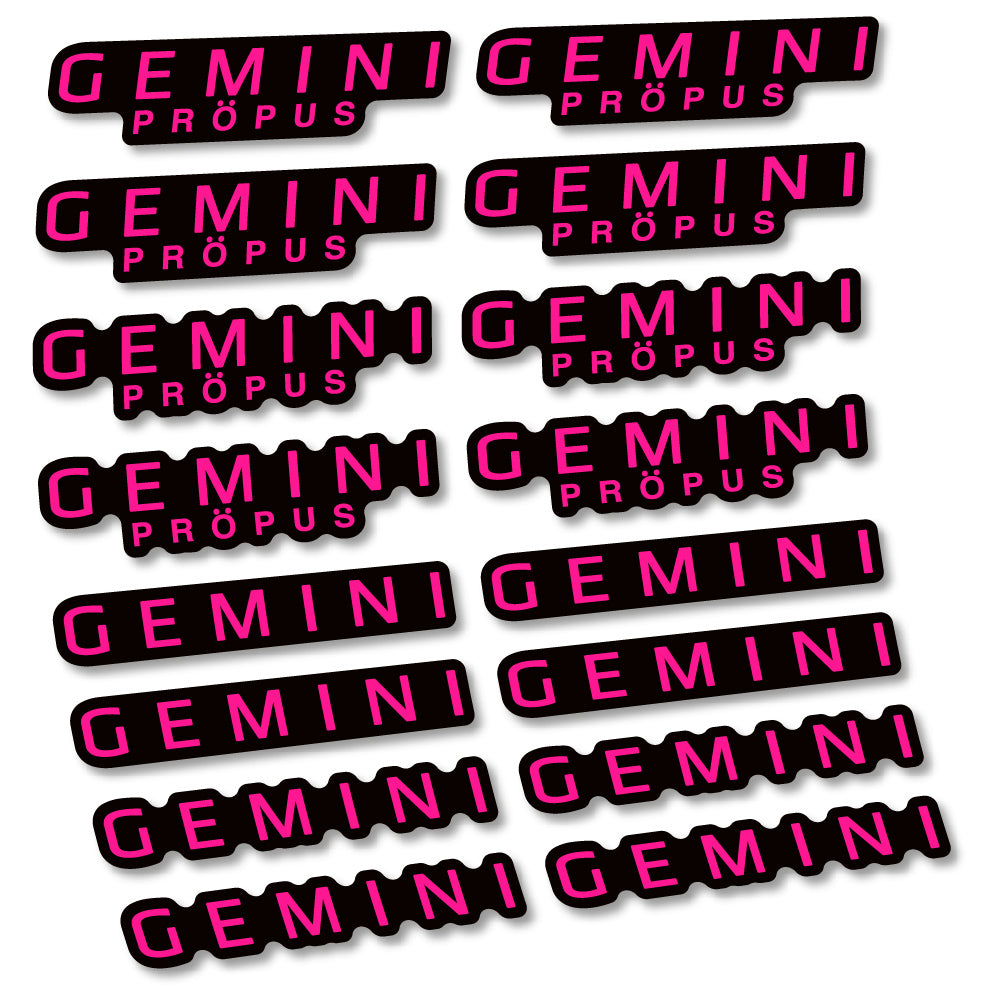 Decal Gemini Propus, handlebar, Sticker Vinyl