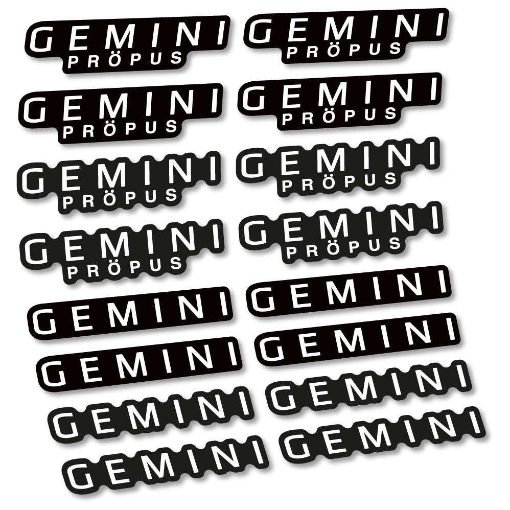 Decal Gemini Propus, handlebar, Sticker Vinyl
