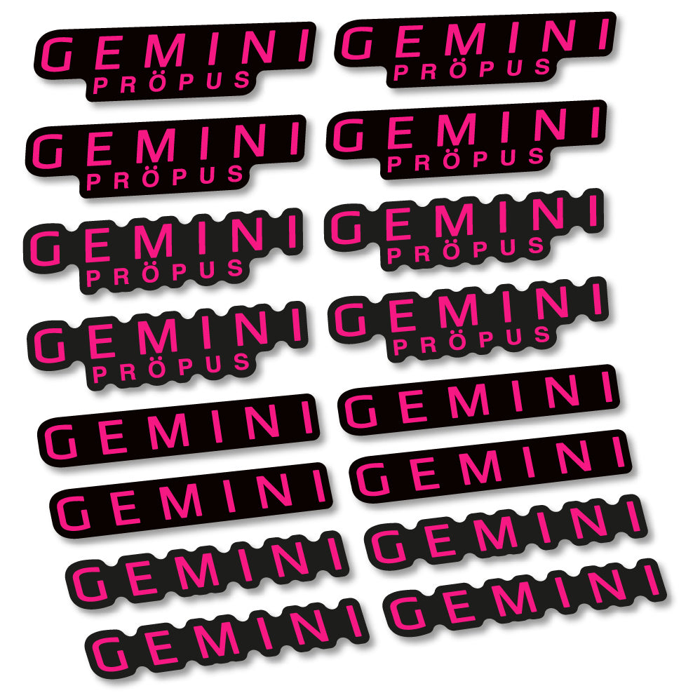 Decal Gemini Propus, handlebar, Sticker Vinyl