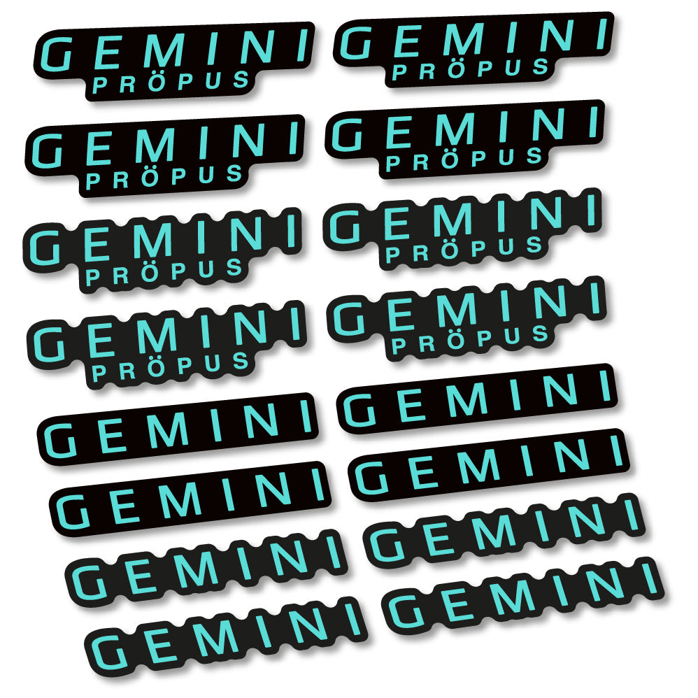 Decal Gemini Propus, handlebar, Sticker Vinyl