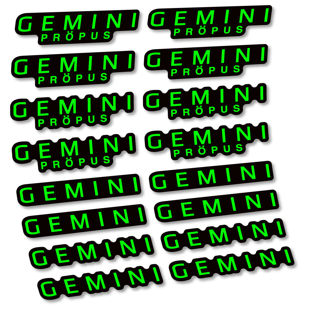 Decal Gemini Propus, handlebar, Sticker Vinyl