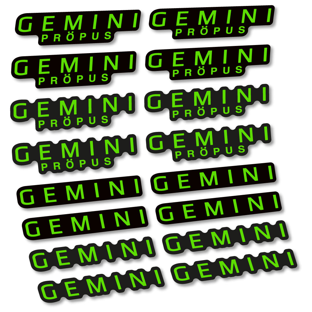 Decal Gemini Propus, handlebar, Sticker Vinyl