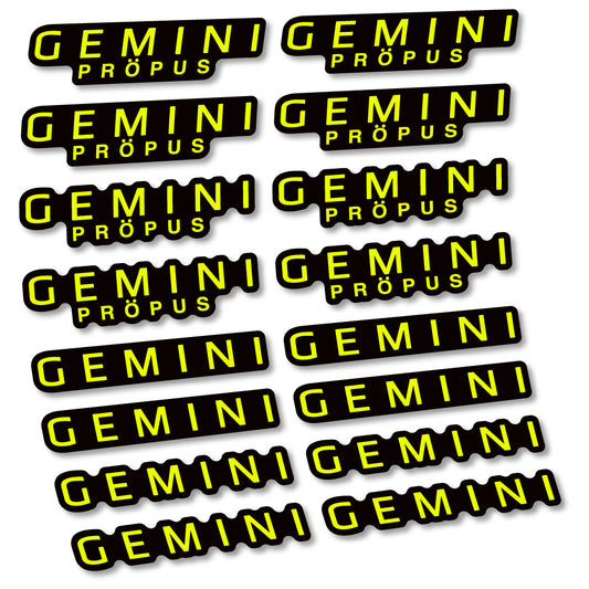 Decal Gemini Propus, handlebar, Sticker Vinyl