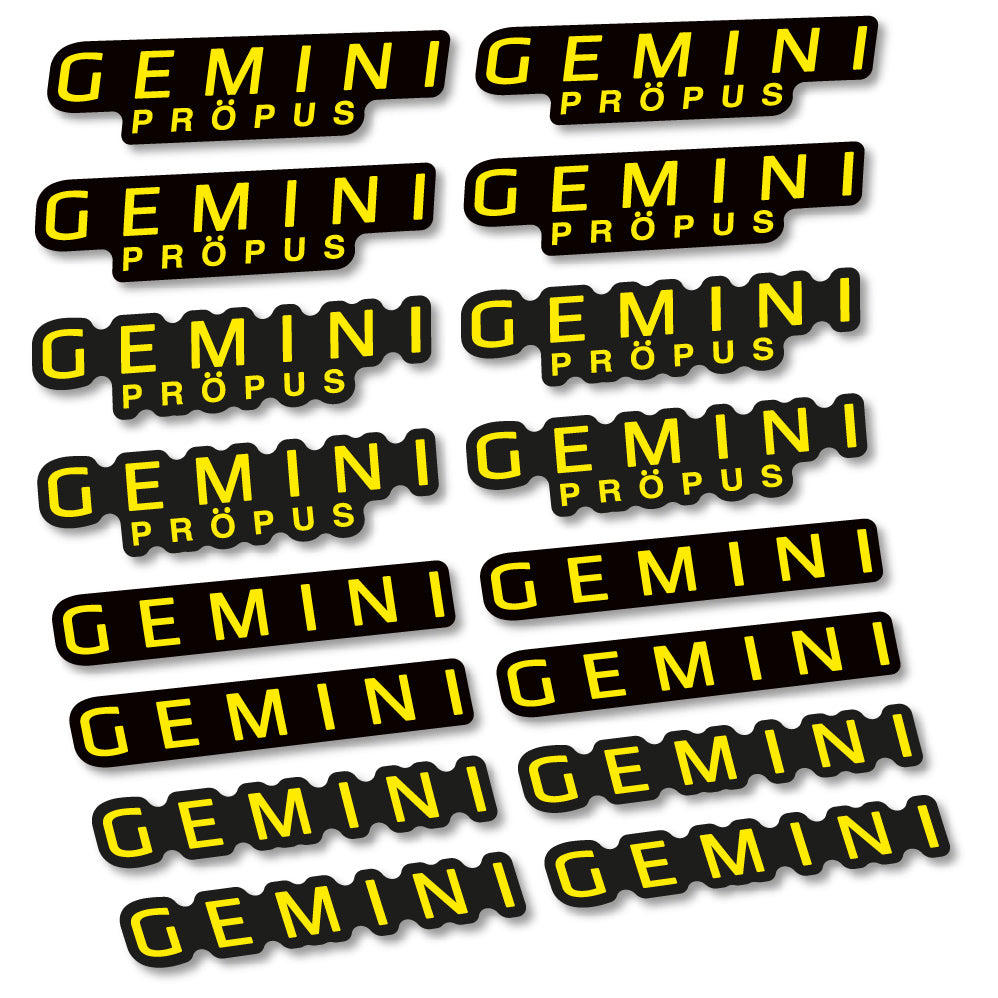 Decal Gemini Propus, handlebar, Sticker Vinyl