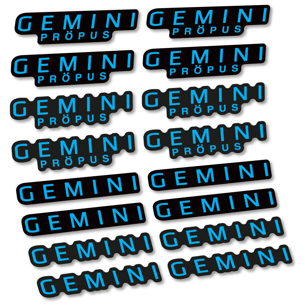 Decal Gemini Propus, handlebar, Sticker Vinyl