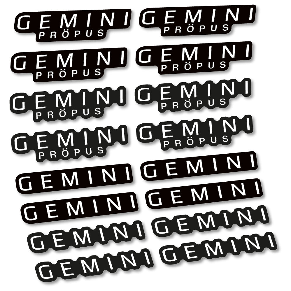 Decal Gemini Propus, handlebar, Sticker Vinyl