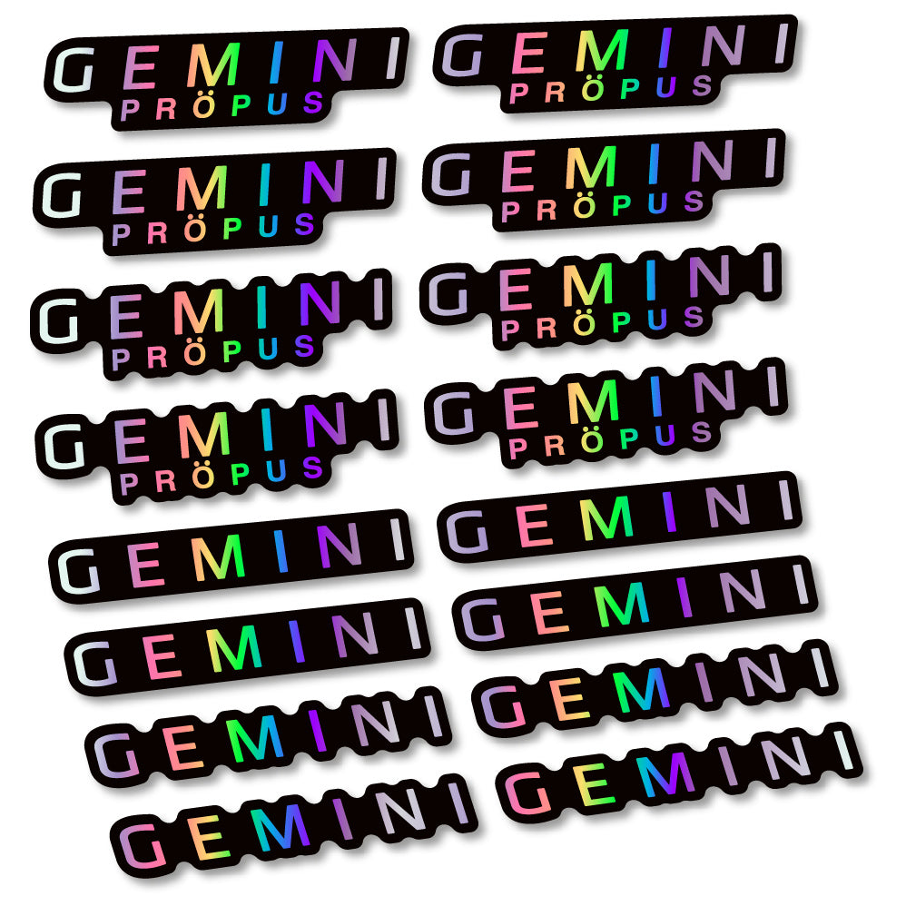 Decal Gemini Propus, handlebar, Sticker Vinyl