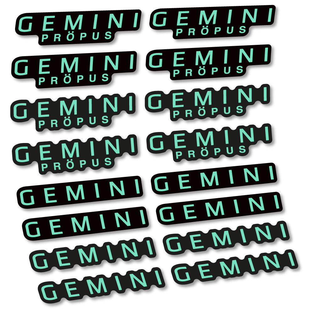 Decal Gemini Propus, handlebar, Sticker Vinyl