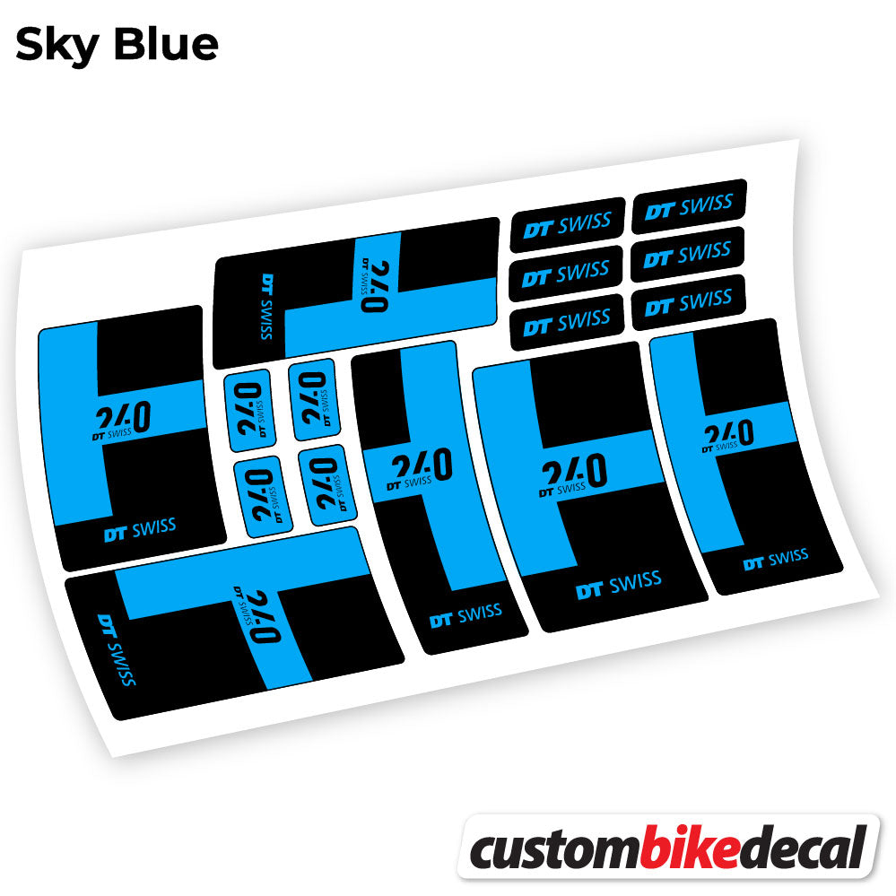 Aufkleber, DT Swiss 240 2021, Buchsen, Sticker Vinyl