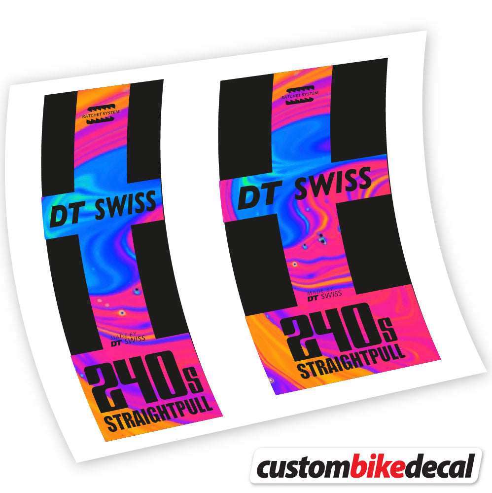 Vinyl-Aufkleber kompatibel mit DT Swiss 240 Straightpull Hub – benutzerdefinierte Hub-Aufkleber