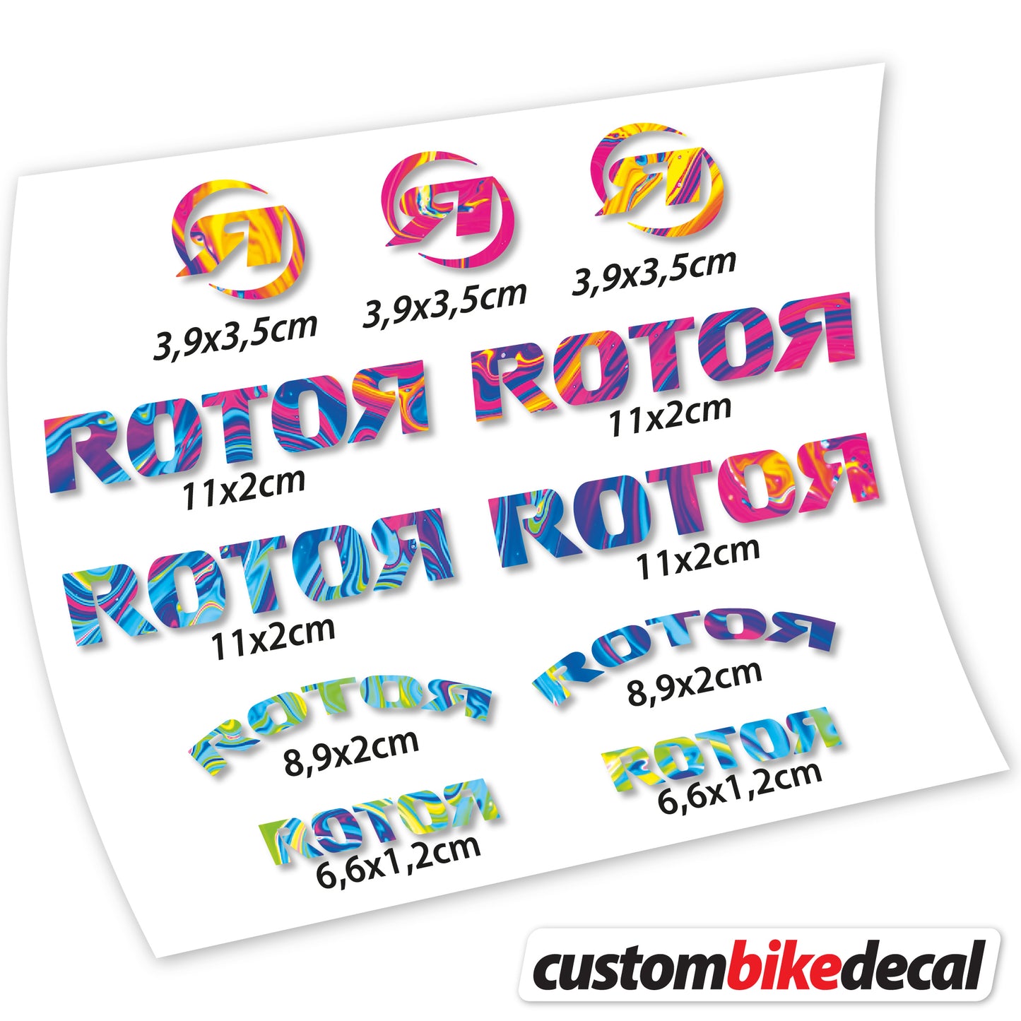 Aufkleber Rotor, Logo-Aufkleber Vinyl