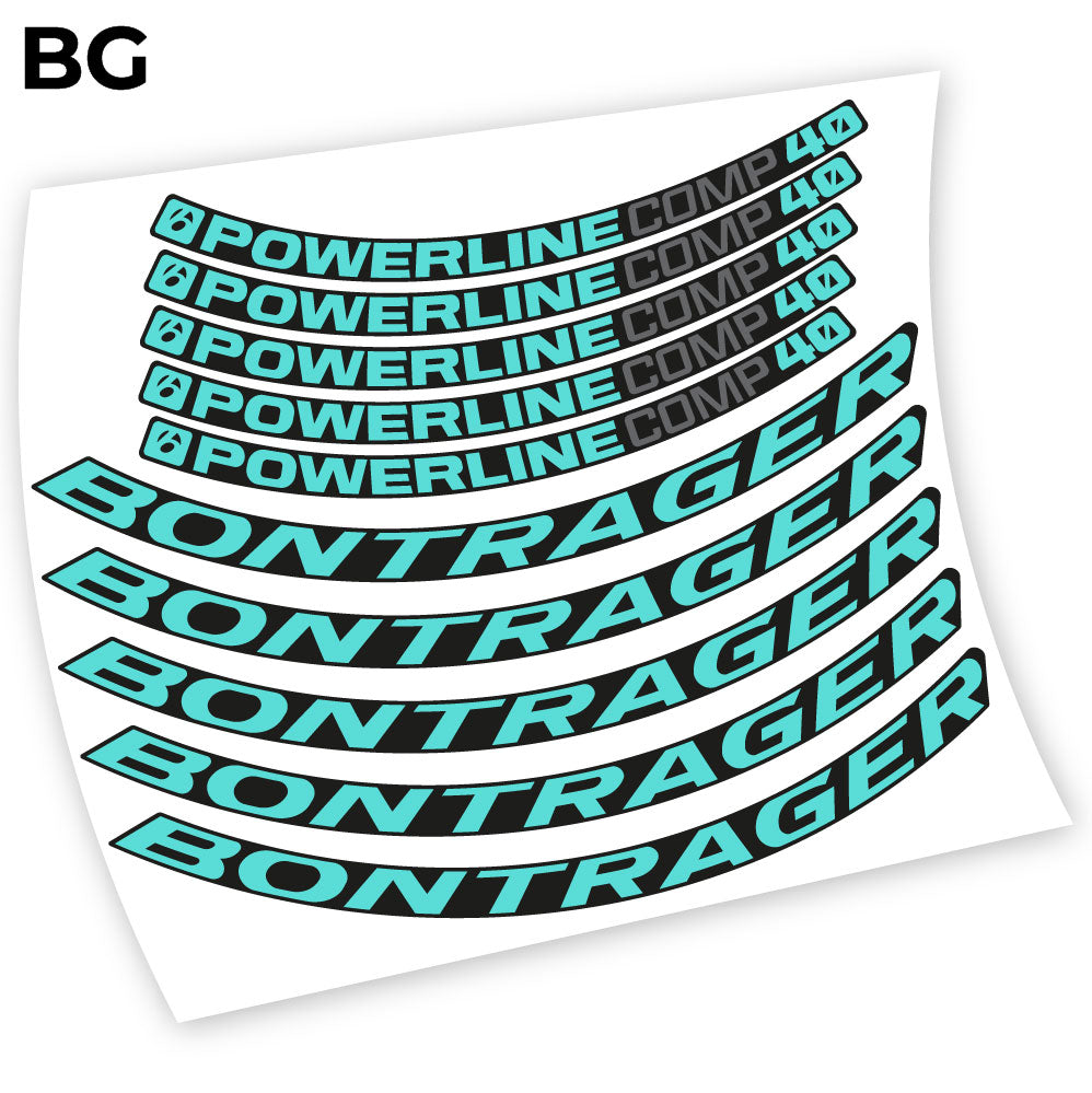 Decal Bontrager Powerline Comp 40, Mountain Wheel Bikes sticker vinyl