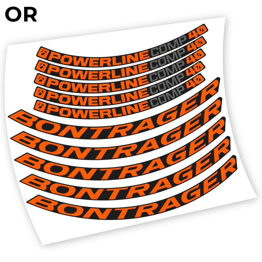 Decal Bontrager Powerline Comp 40, Mountain Wheel Bikes sticker vinyl