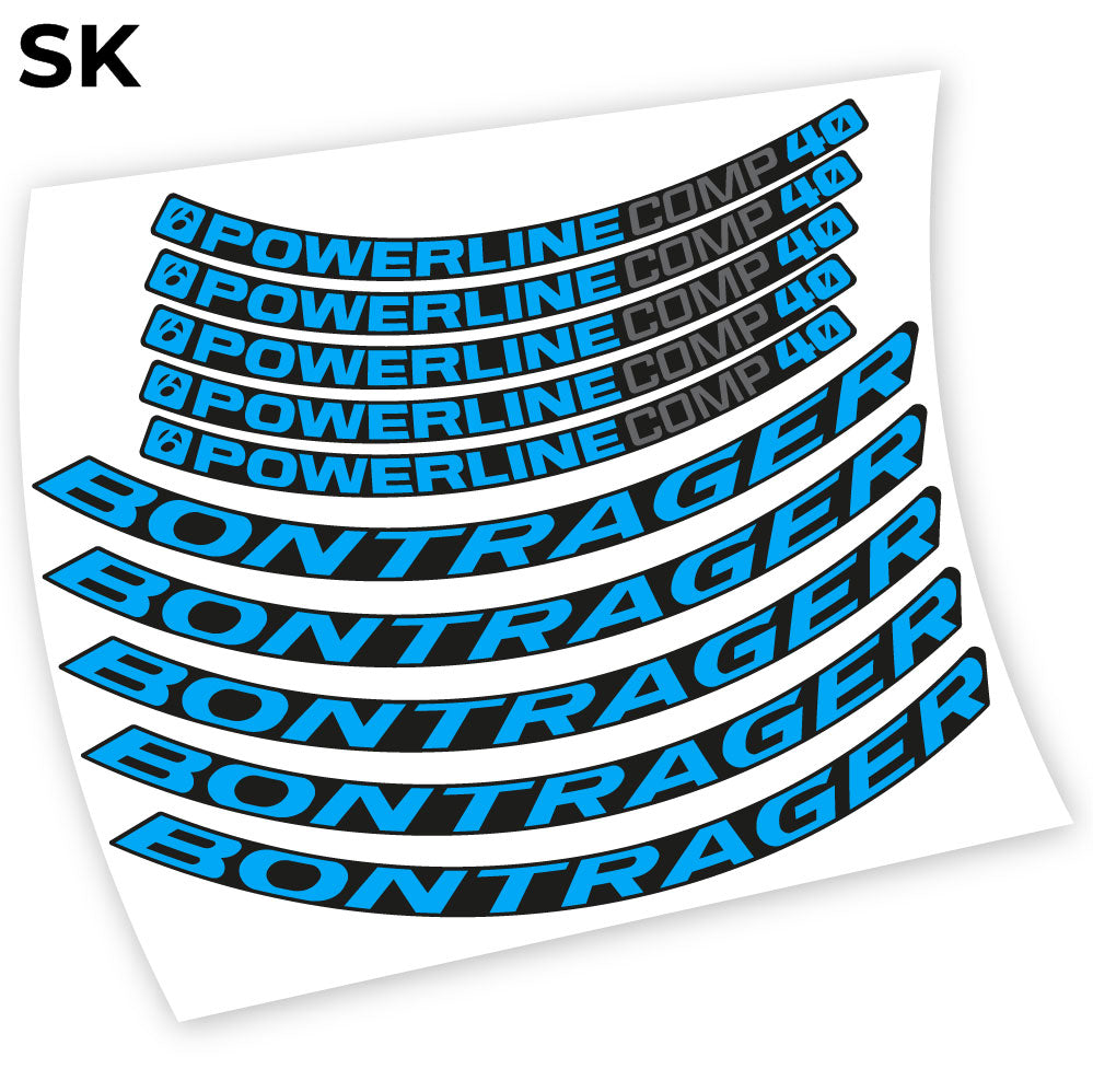 Decal Bontrager Powerline Comp 40, Mountain Wheel Bikes sticker vinyl
