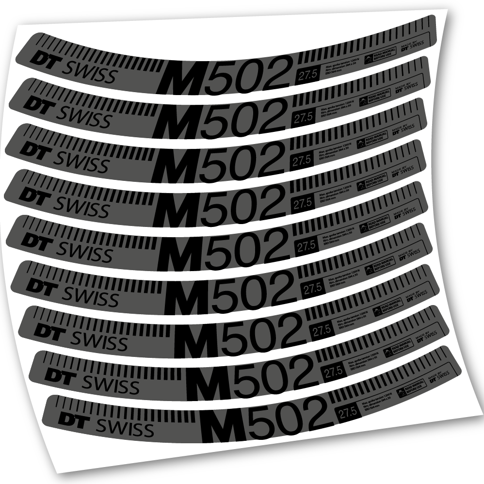 Aufkleber, DT Swiss M502, Mountain Wheel 27.5, Fahrradaufkleber Vinyl
