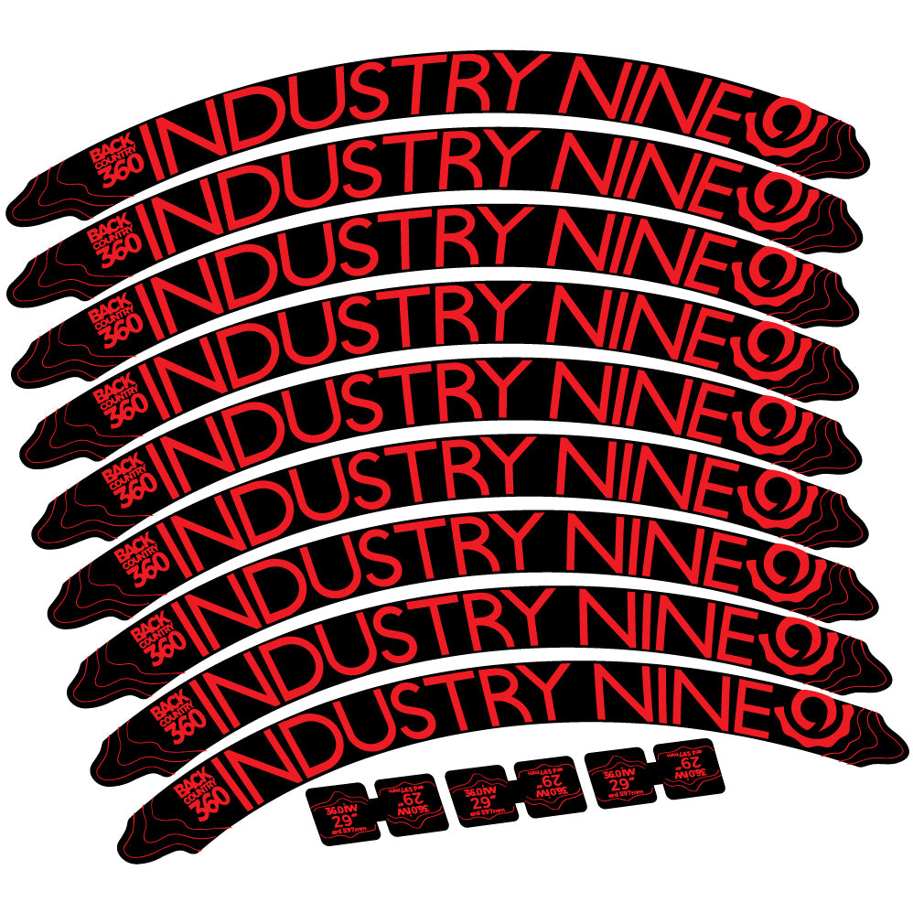 Aufkleber Industry Nine Back Country 360 Mountainbike-Aufkleber, Vinyl