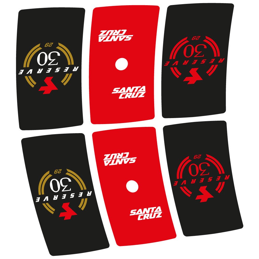 Decal Santa Cruz Reserve 30, MTB Wheel 29, Bike sticker vinyl