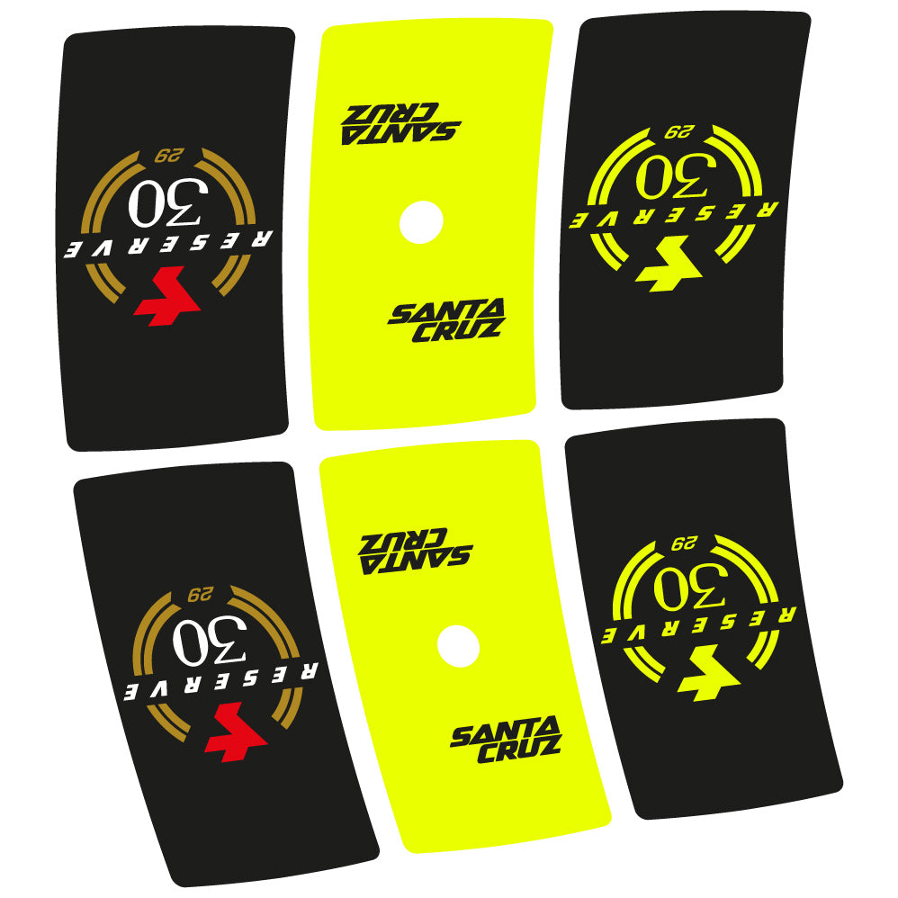 Decal Santa Cruz Reserve 30, MTB Wheel 29, Bike sticker vinyl