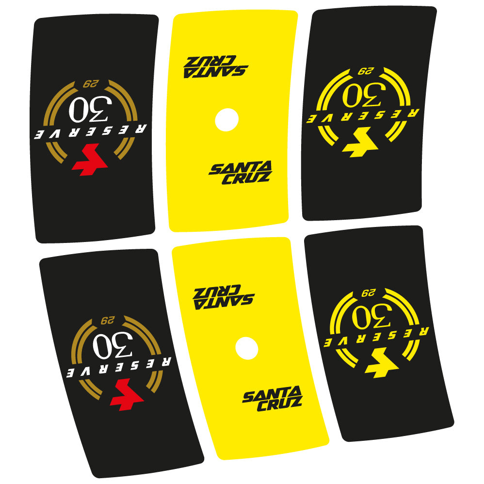 Decal Santa Cruz Reserve 30, MTB Wheel 29, Bike sticker vinyl