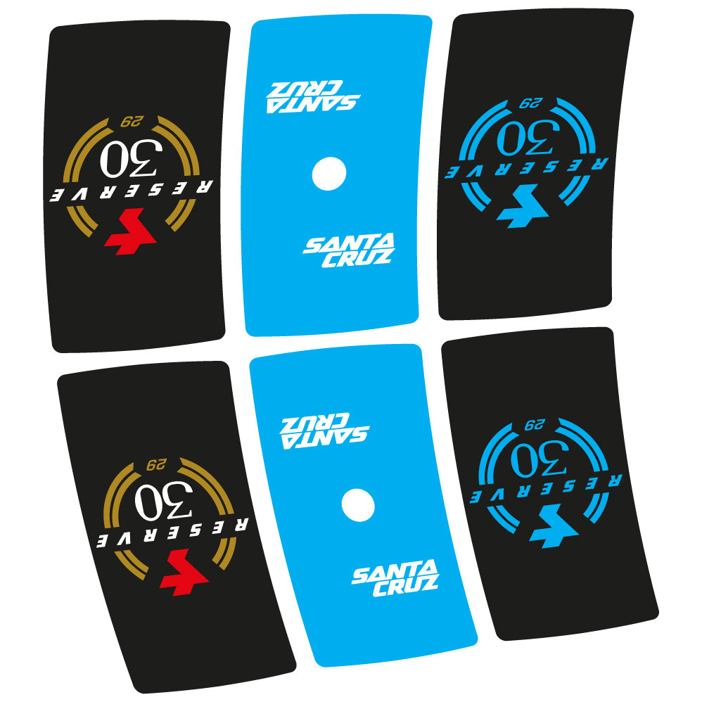 Decal Santa Cruz Reserve 30, MTB Wheel 29, Bike sticker vinyl