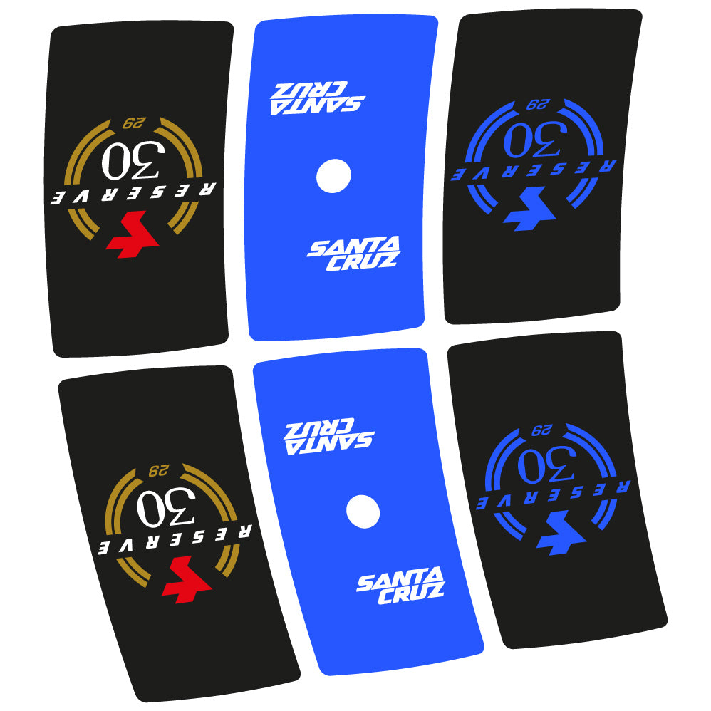 Decal Santa Cruz Reserve 30, MTB Wheel 29, Bike sticker vinyl