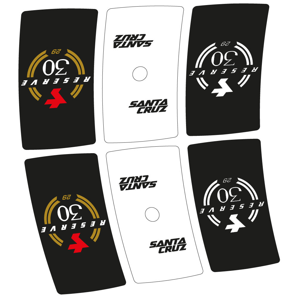 Decal Santa Cruz Reserve 30, MTB Wheel 29, Bike sticker vinyl
