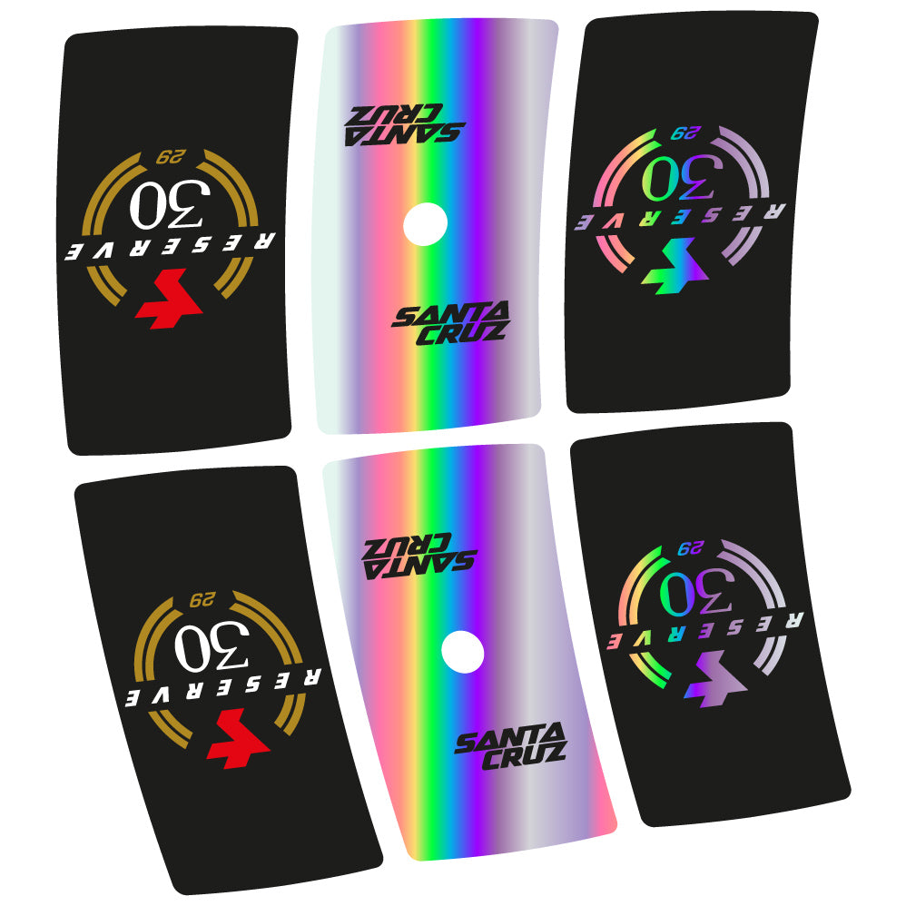 Decal Santa Cruz Reserve 30, MTB Wheel 29, Bike sticker vinyl