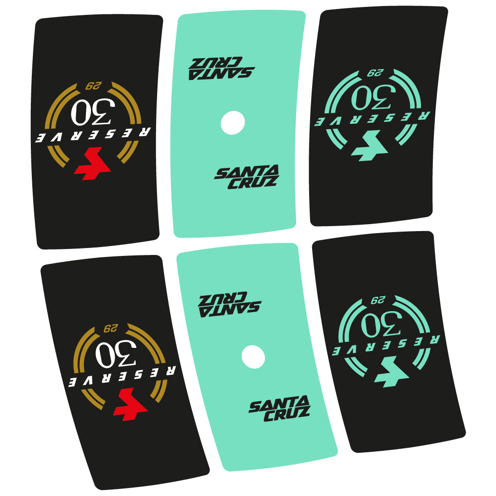 Decal Santa Cruz Reserve 30, MTB Wheel 29, Bike sticker vinyl