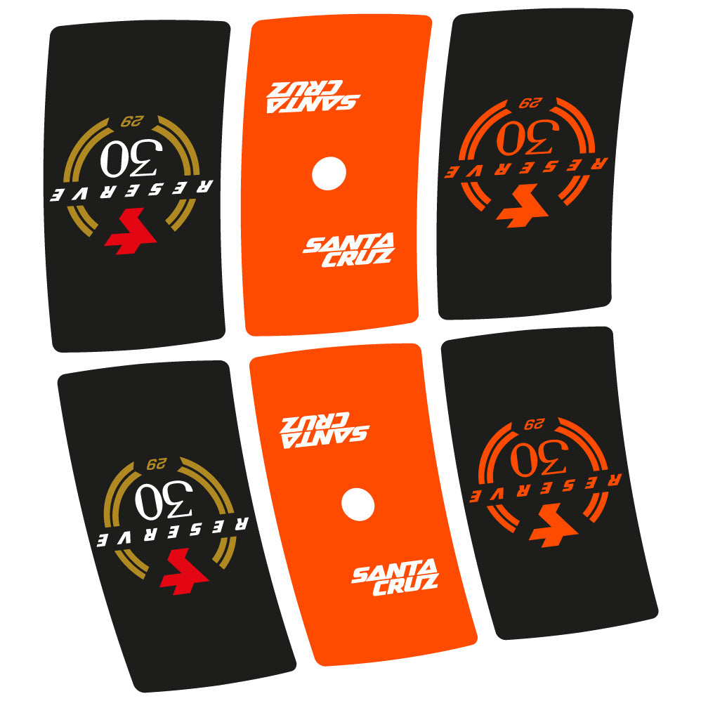 Decal Santa Cruz Reserve 30, MTB Wheel 29, Bike sticker vinyl