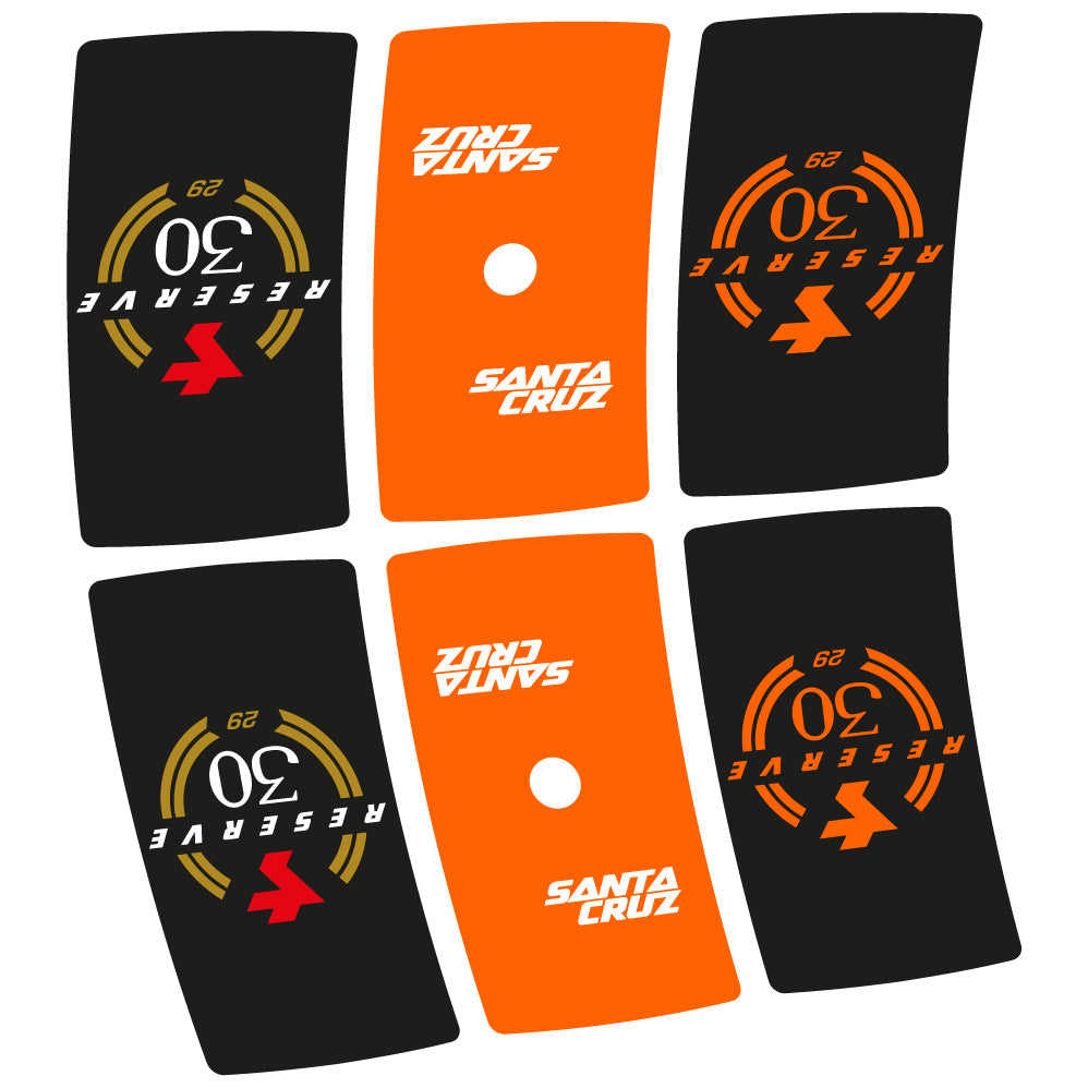 Decal Santa Cruz Reserve 30, MTB Wheel 29, Bike sticker vinyl