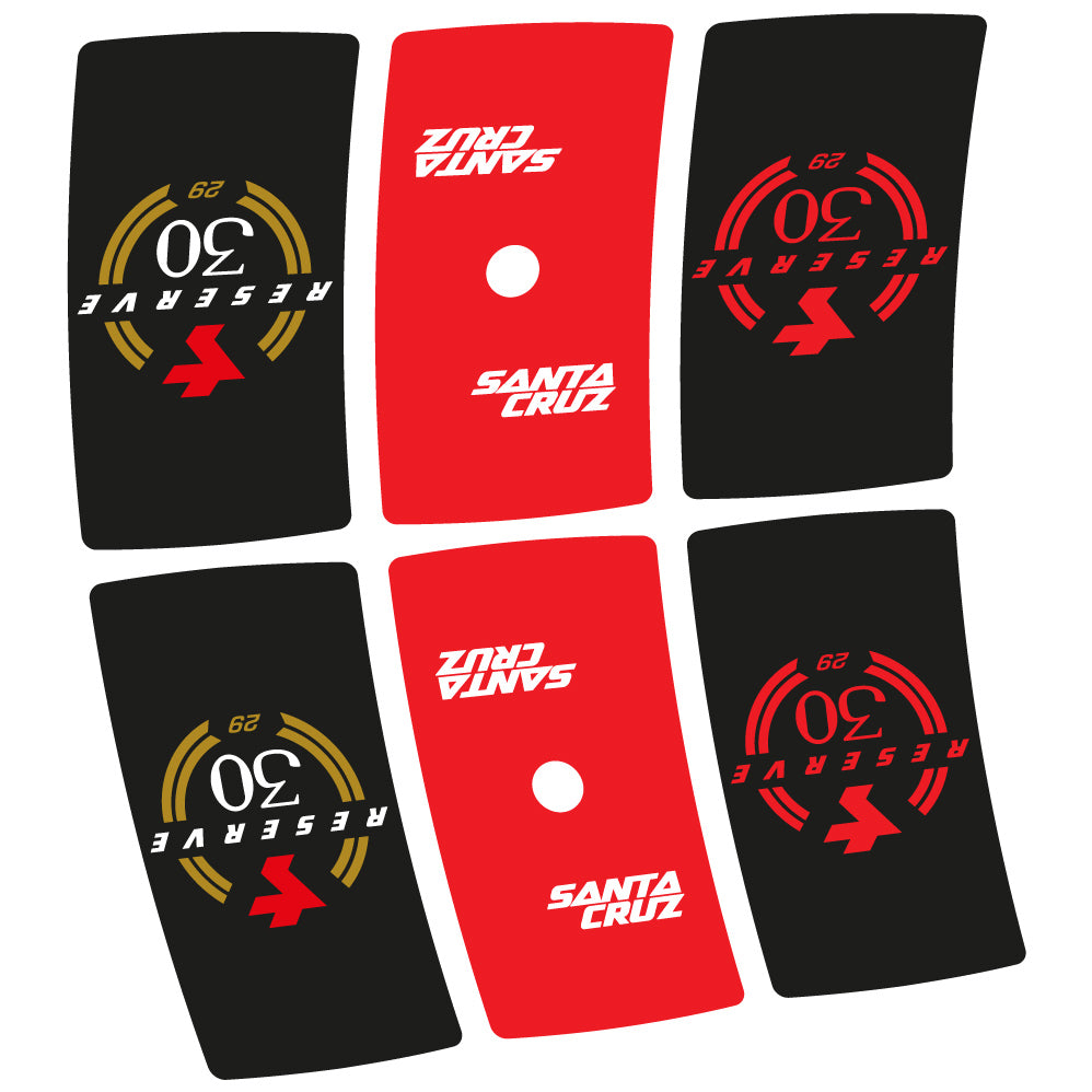 Decal Santa Cruz Reserve 30, MTB Wheel 29, Bike sticker vinyl