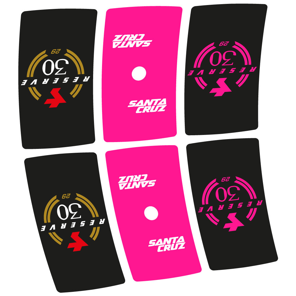 Decal Santa Cruz Reserve 30, MTB Wheel 29, Bike sticker vinyl
