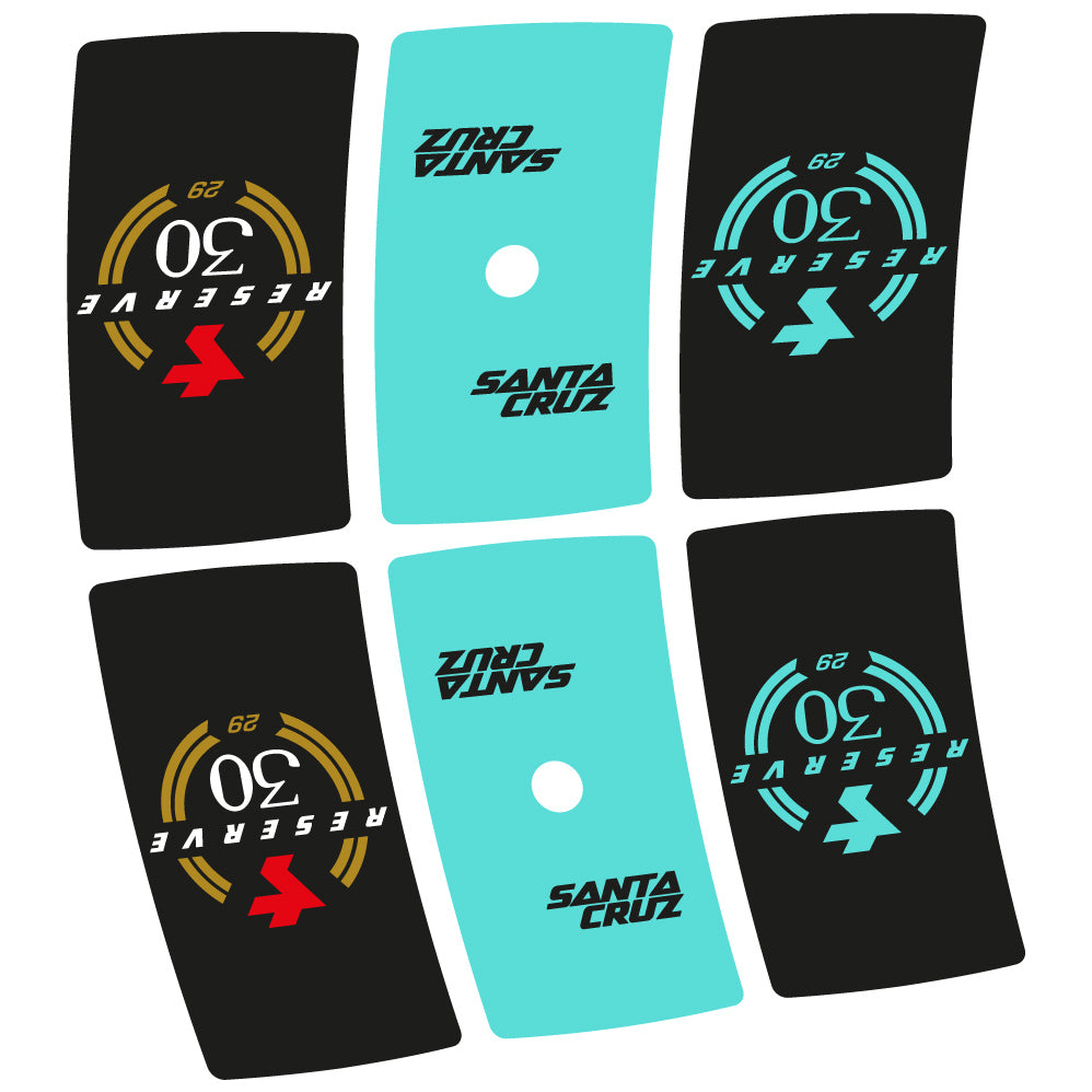 Decal Santa Cruz Reserve 30, MTB Wheel 29, Bike sticker vinyl