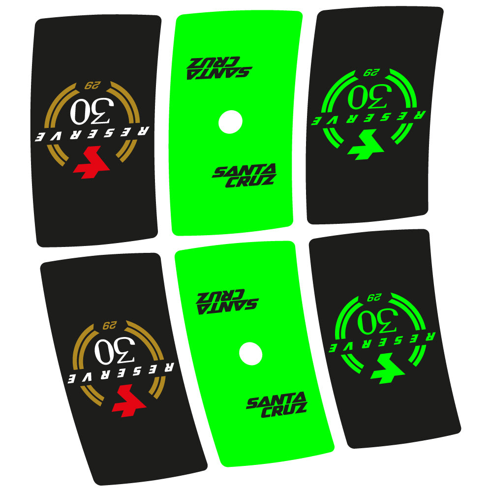 Decal Santa Cruz Reserve 30, MTB Wheel 29, Bike sticker vinyl