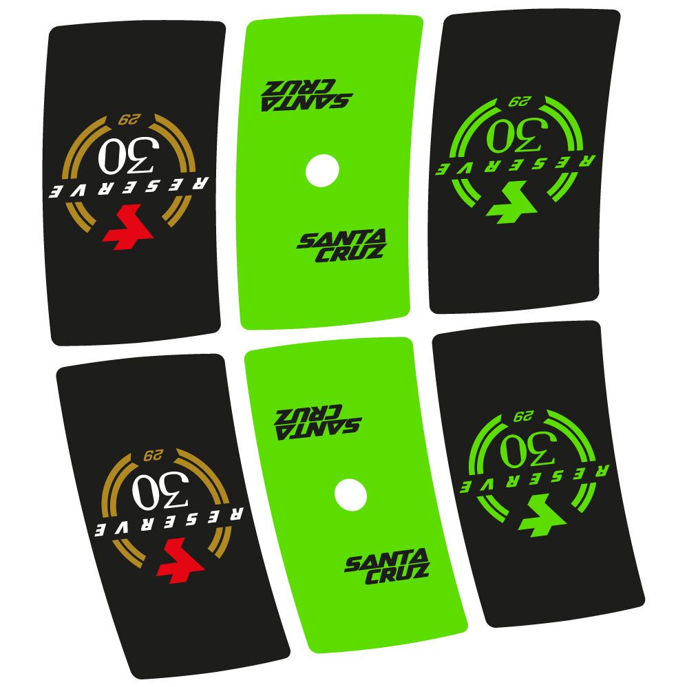 Decal Santa Cruz Reserve 30, MTB Wheel 29, Bike sticker vinyl