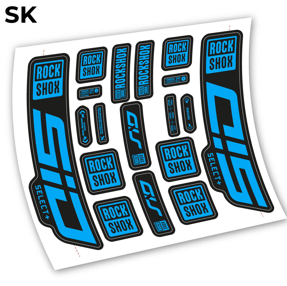 Decal Sid Select Plus 2021, Bike Fork 27.5, sticker vinyl