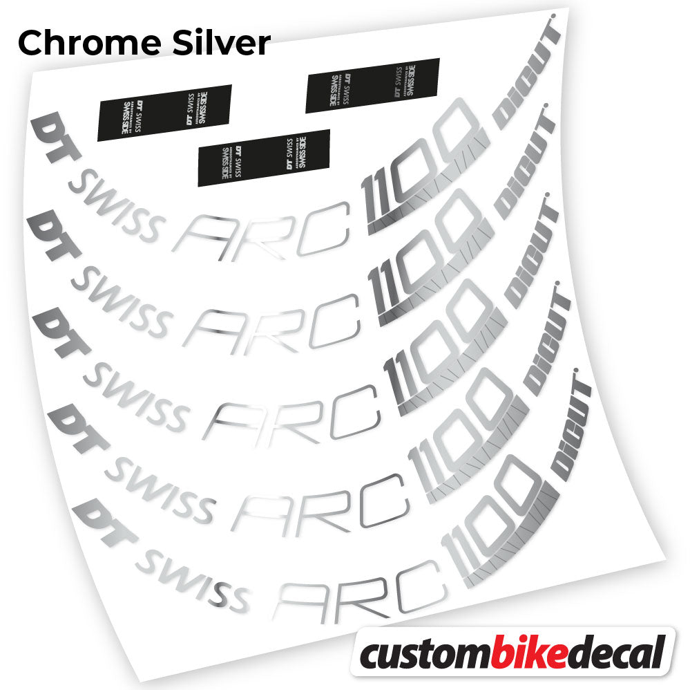 Aufkleber, DT Swiss ARC 1100 Dicut 80, Rennrad-Rad 80 mm, Fahrrad-Aufkleber, Vinyl