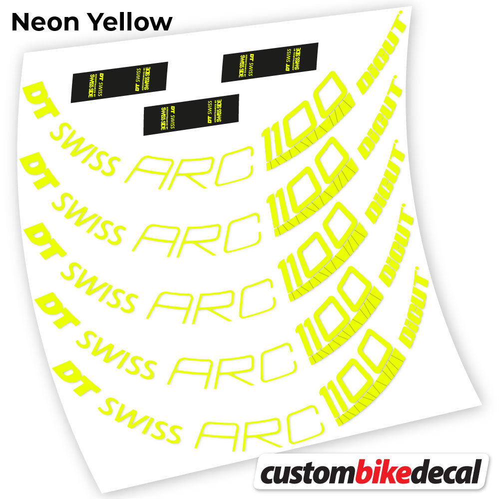 Aufkleber, DT Swiss ARC 1100 Dicut 80, Rennrad-Rad 80 mm, Fahrrad-Aufkleber, Vinyl