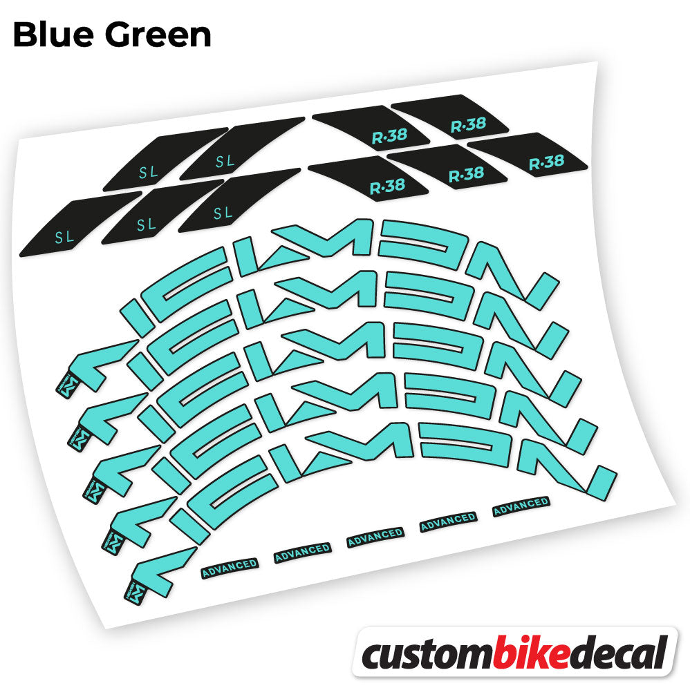 Aufkleber, Newmen Advanced SL R.38 Carbon, Rennradrad 35mm, Fahrradaufkleber Vinyl