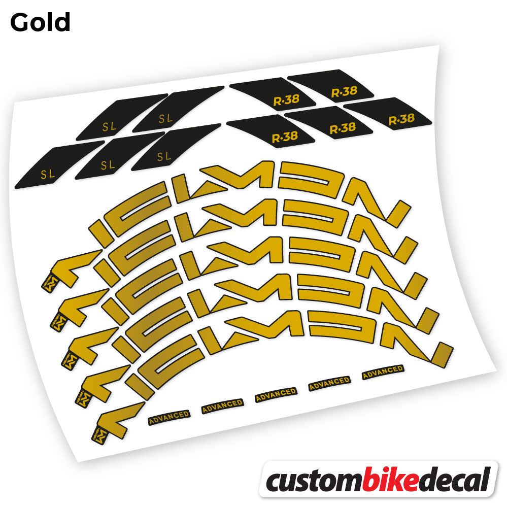 Aufkleber, Newmen Advanced SL R.38 Carbon, Rennradrad 35mm, Fahrradaufkleber Vinyl