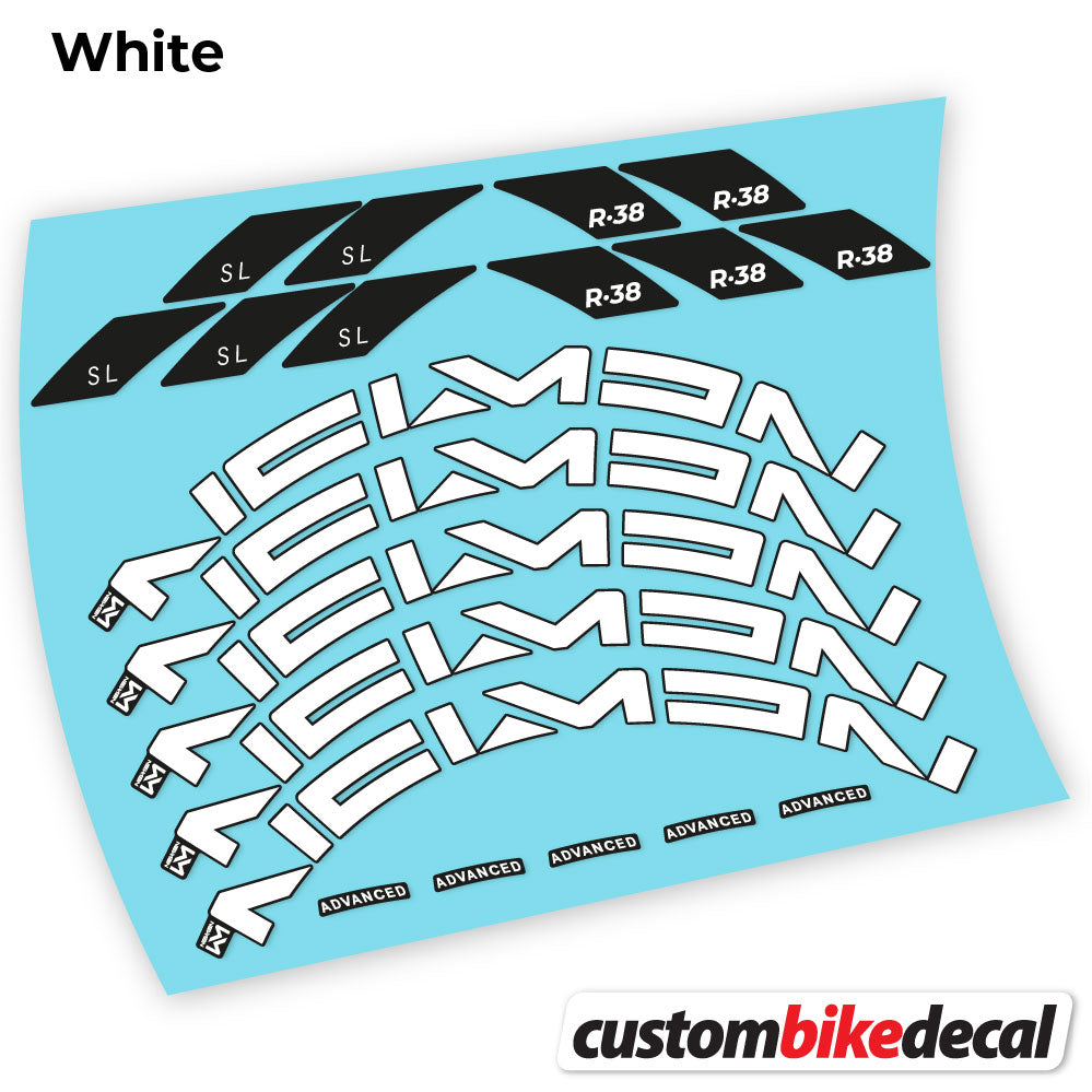 Aufkleber, Newmen Advanced SL R.38 Carbon, Rennradrad 35mm, Fahrradaufkleber Vinyl