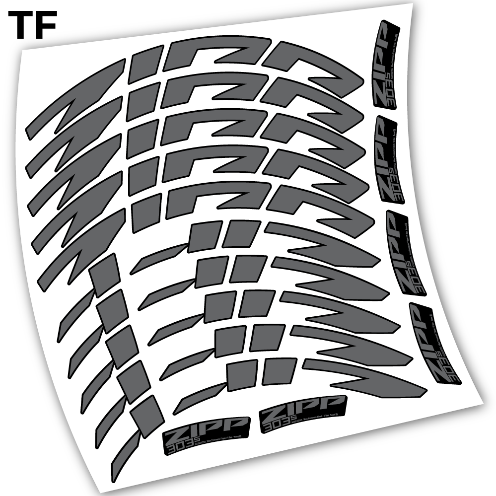 Aufkleber Zipp 303 s 2021, Rennradrad 40mm Fahrräder, Vinyl-Aufkleber