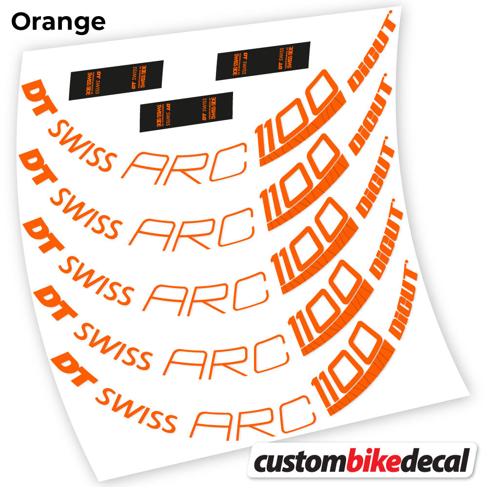 Aufkleber, DT Swiss ARC 1100 Dicut 80, Rennrad-Rad 80 mm, Fahrrad-Aufkleber, Vinyl