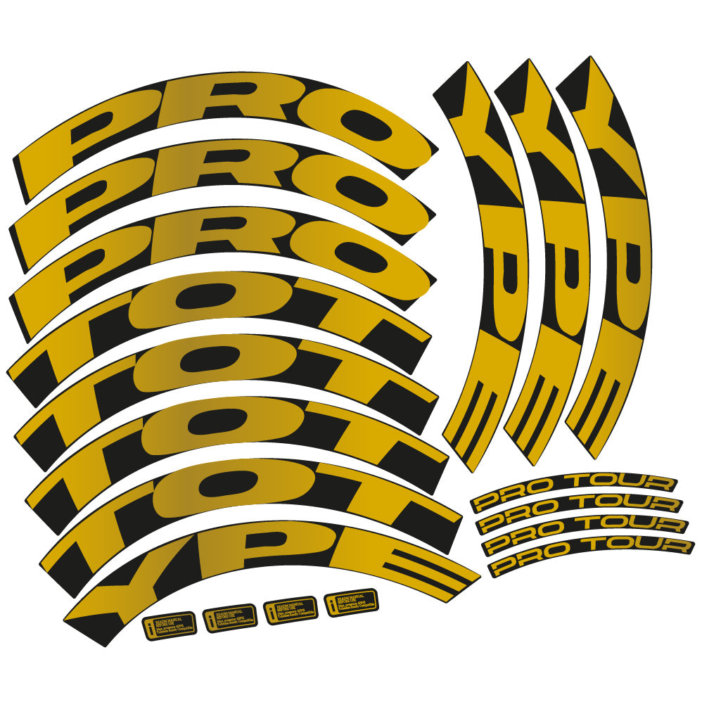 Aufkleber Proto. Pro Tour Disc Custom Design, Road Wheel Profil 50, Sticker Vinyl