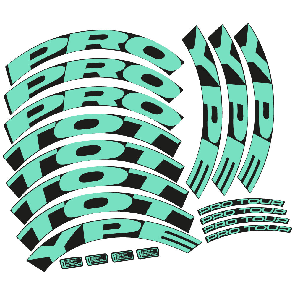 Aufkleber Proto. Pro Tour Disc Custom Design, Road Wheel Profil 50, Sticker Vinyl