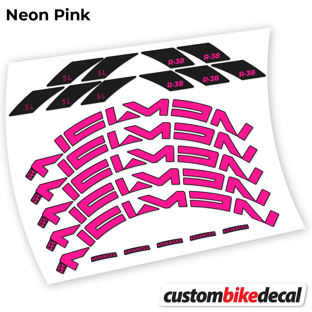 Aufkleber, Newmen Advanced SL R.38 Carbon, Rennradrad 35mm, Fahrradaufkleber Vinyl
