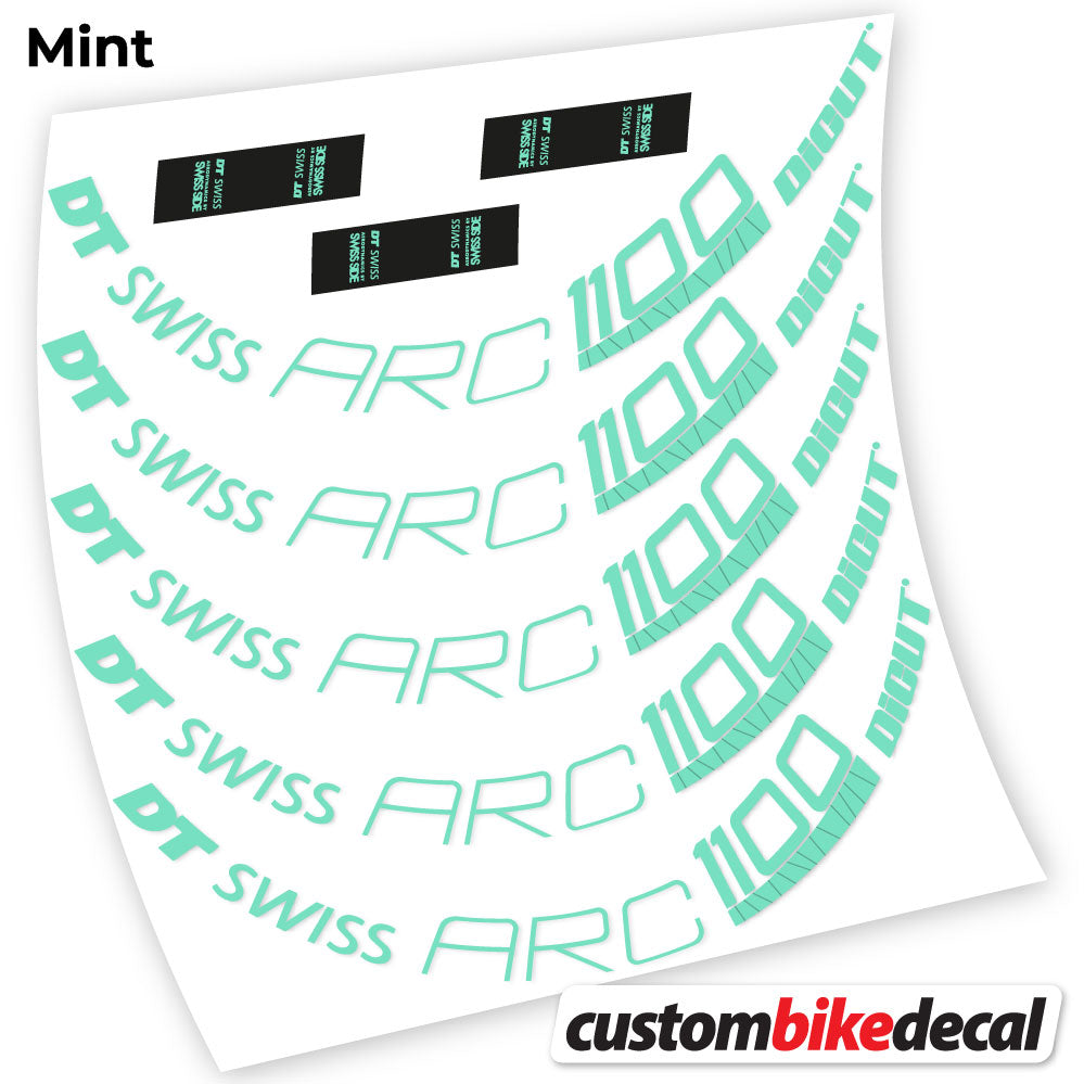 Aufkleber, DT Swiss ARC 1100 Dicut 80, Rennrad-Rad 80 mm, Fahrrad-Aufkleber, Vinyl