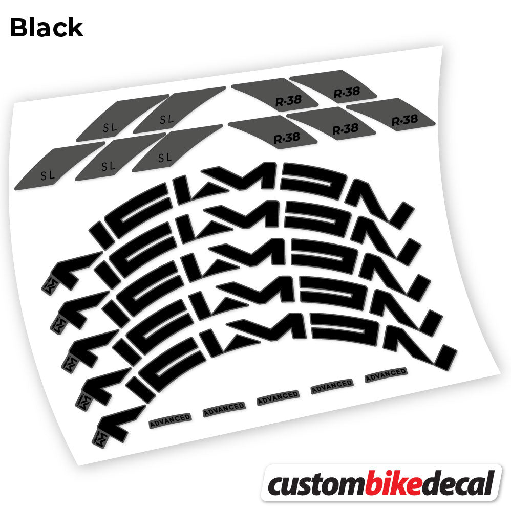 Aufkleber, Newmen Advanced SL R.38 Carbon, Rennradrad 35mm, Fahrradaufkleber Vinyl